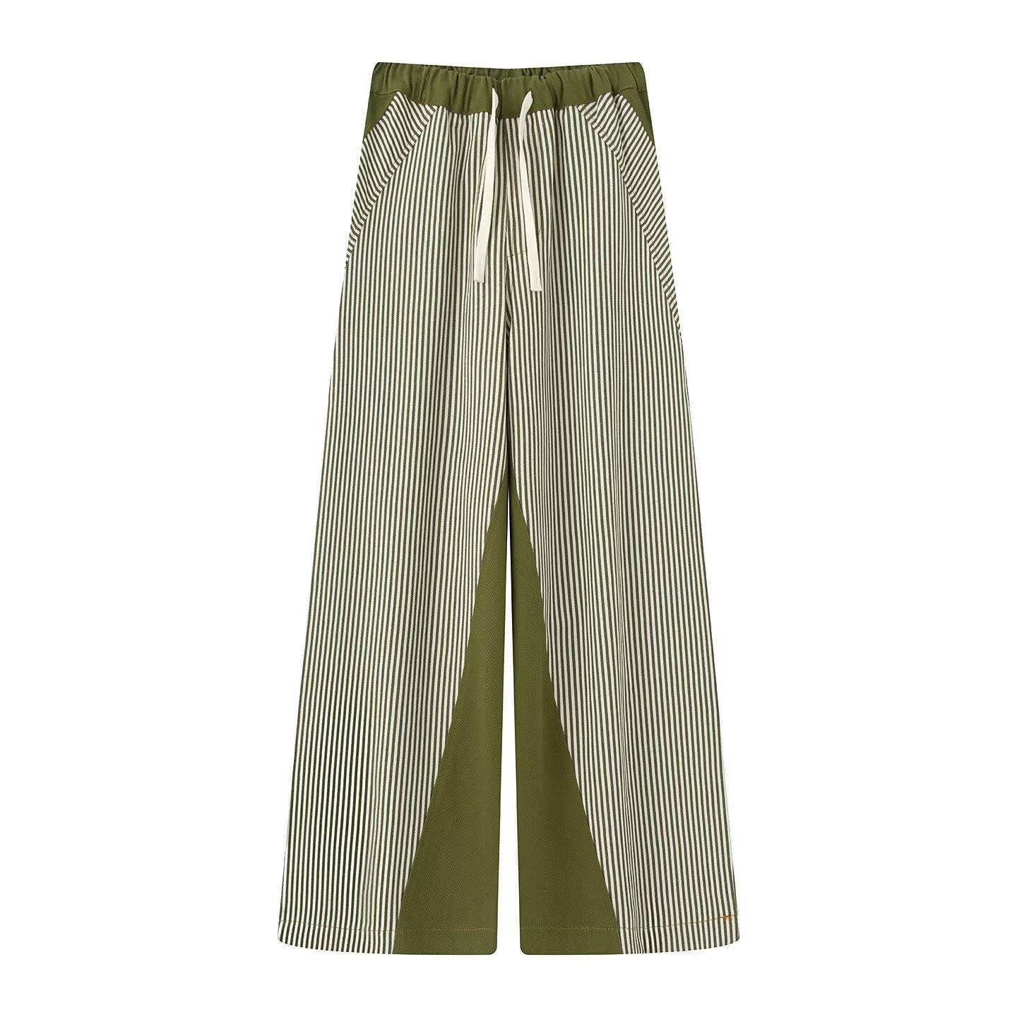 Women's Fashion Casual Versatile Loose Color Matching Slimming Pants