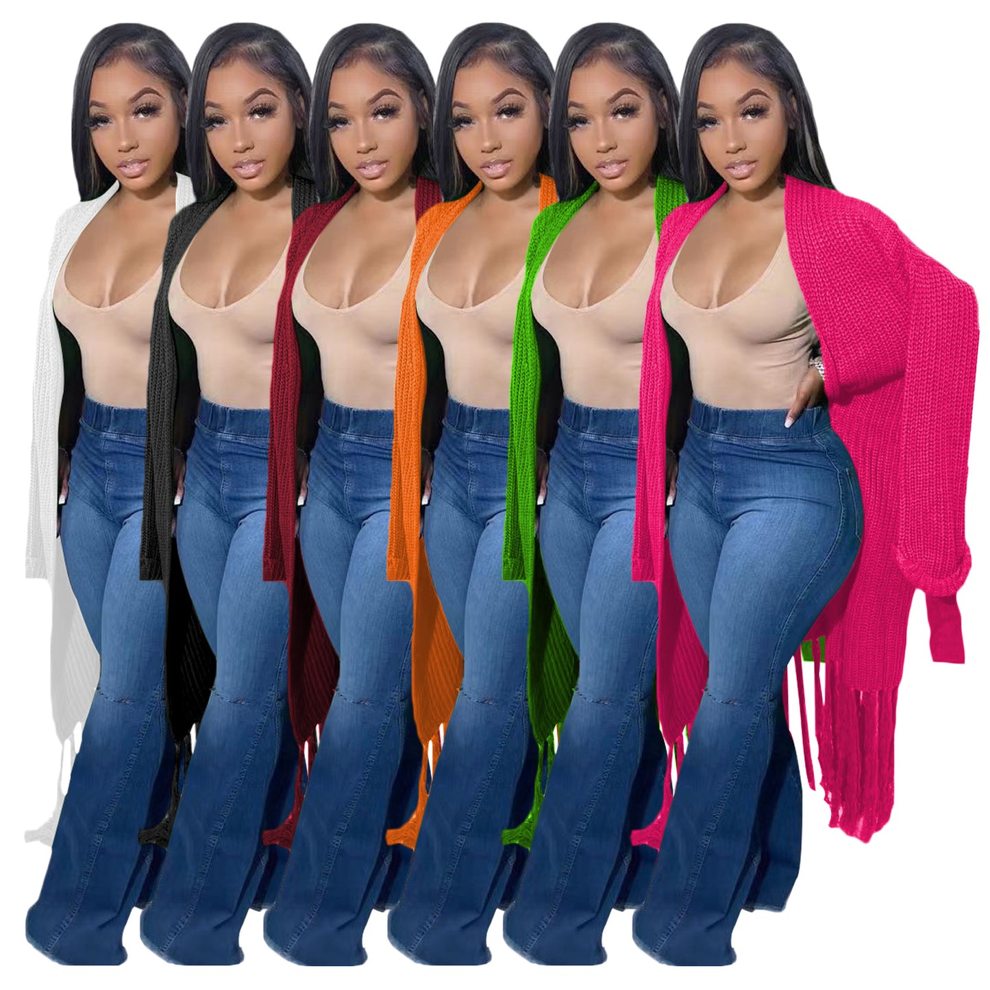 Women's Glamorous Elegant Trendy Long Tassel Knitwear