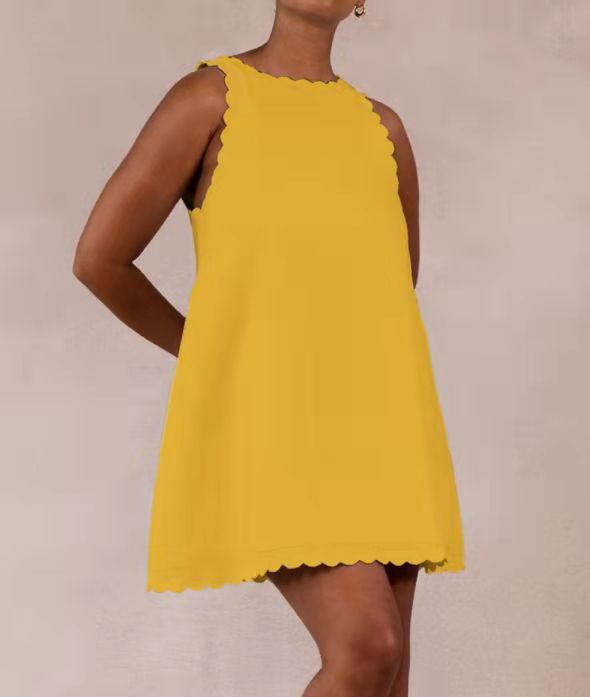 Women's Casual Cotton Linen Solid Color Embroidered Skirts