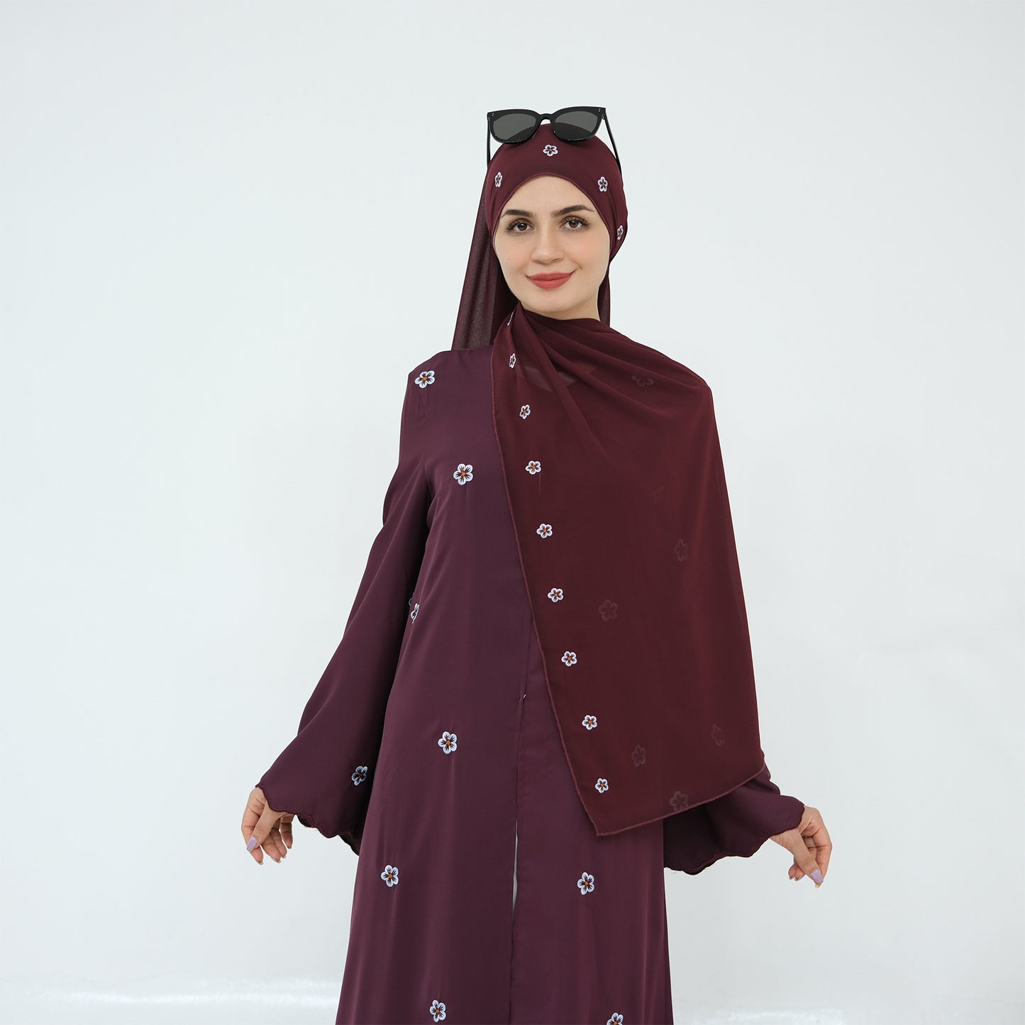 Luxury Full Body Embroidered Scarf Two-piece Dresses