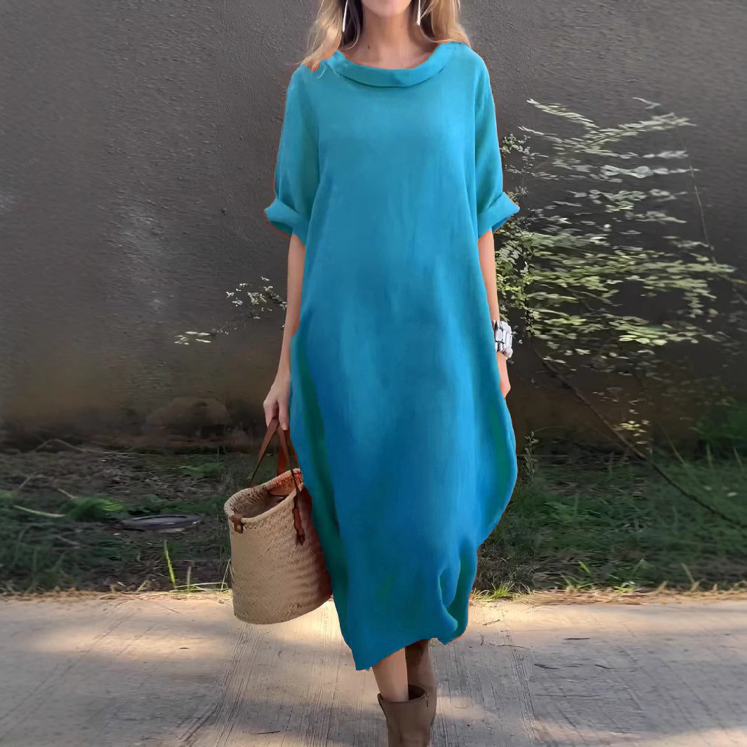 Women's Loose Round Neck Half Sleeve Large Plus Size