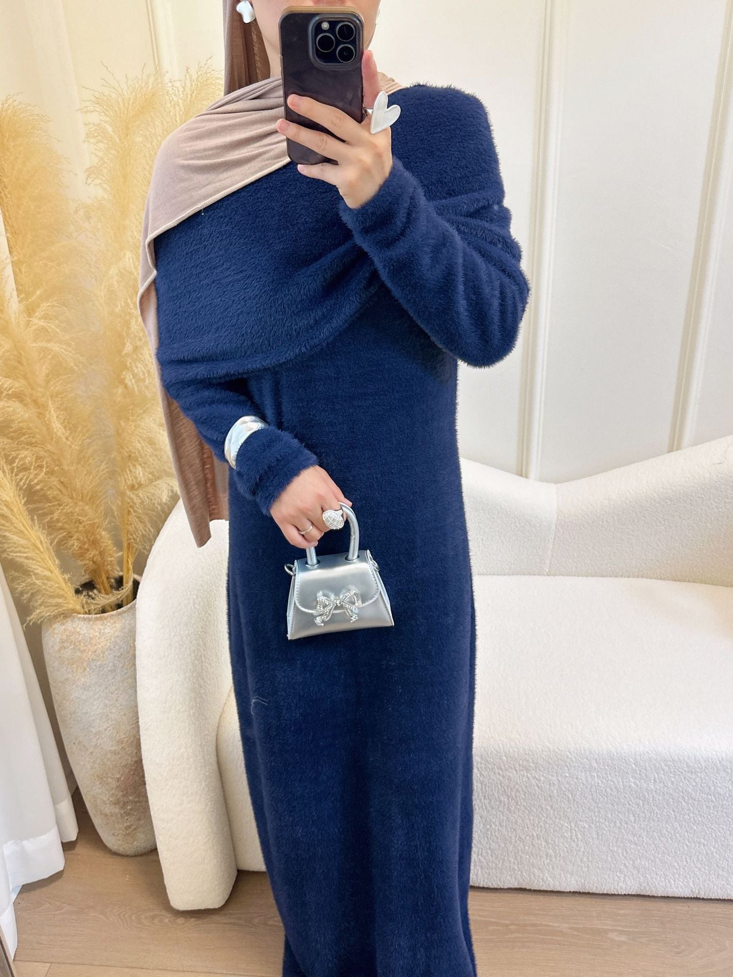 Cool Stylish Solid Color Shawl Two-piece Dresses