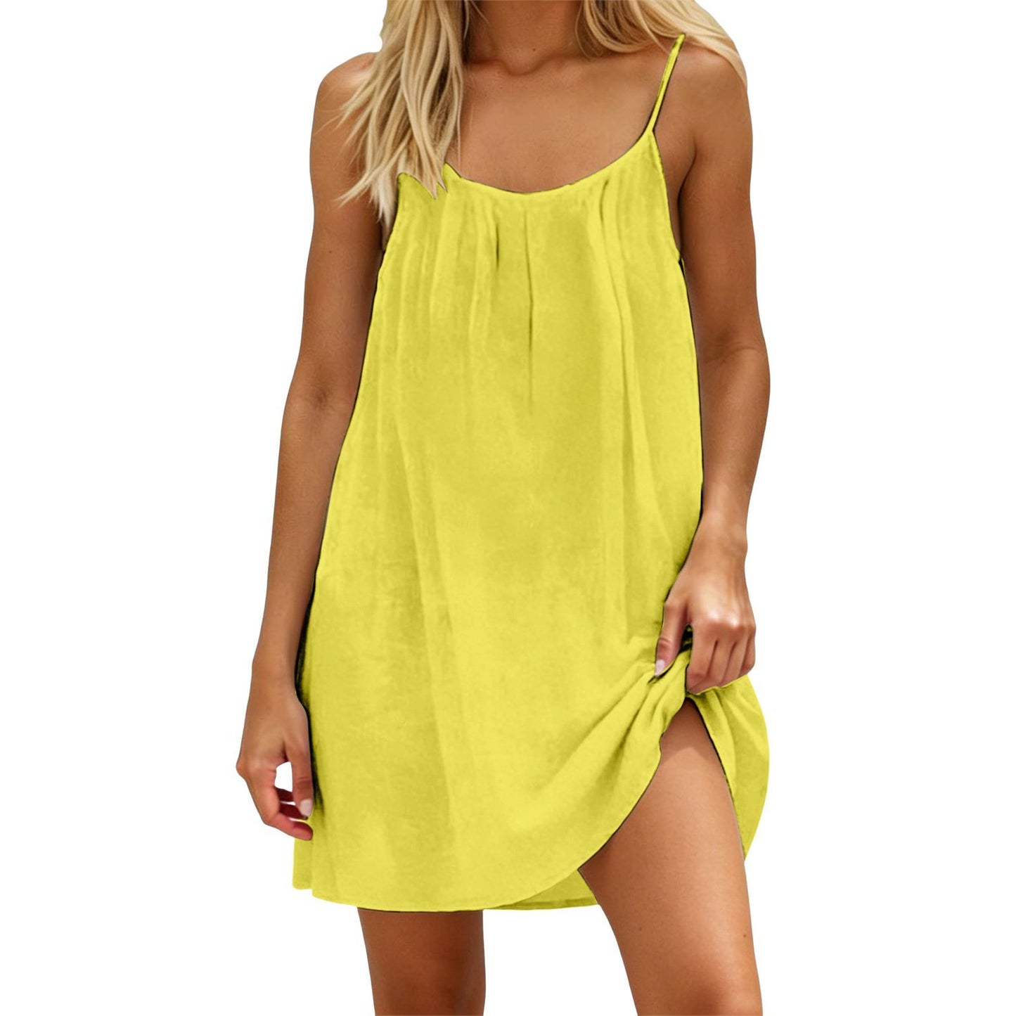 Women's Solid Color Summer Casual Sexy Sling Dress