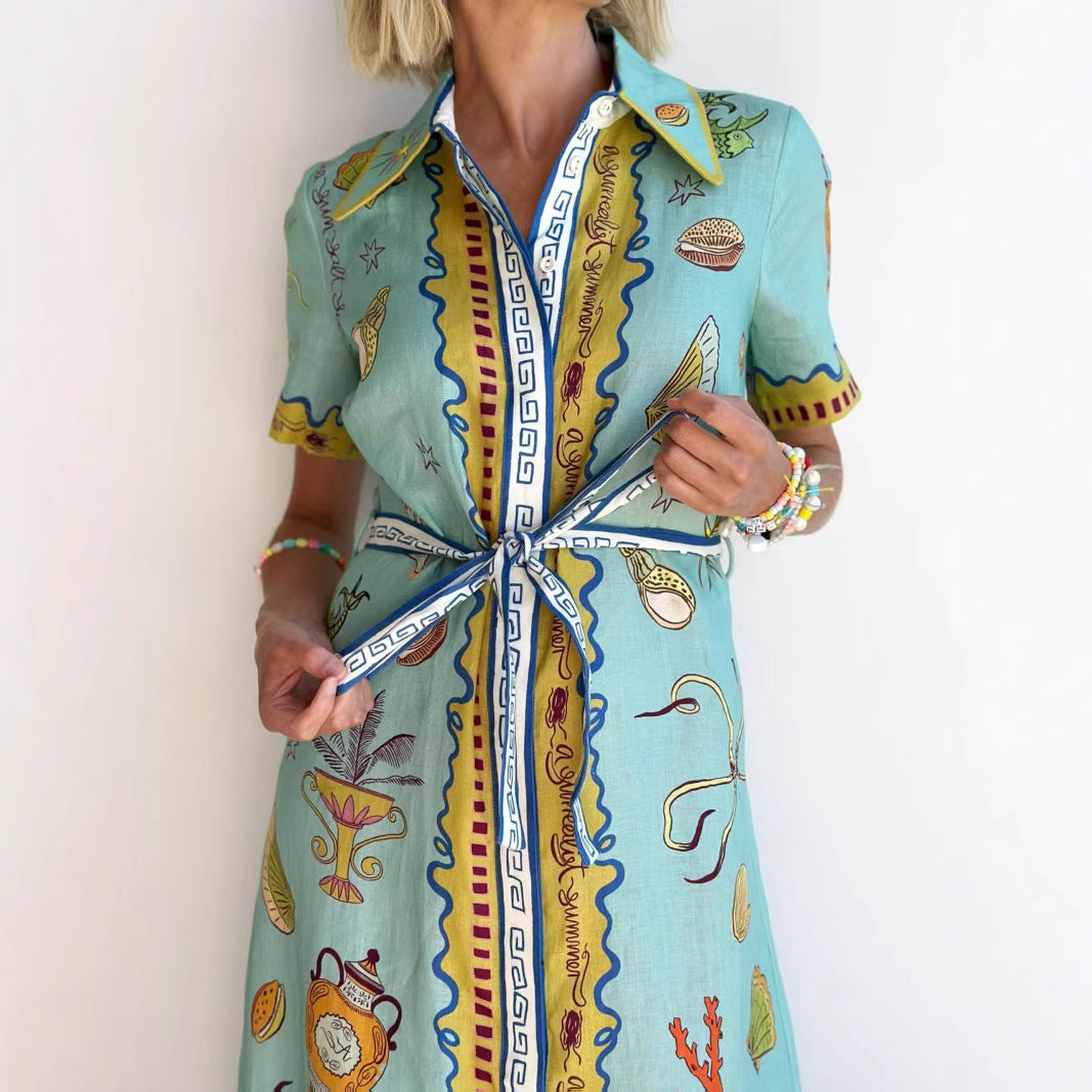 Personalized Iti Lantern Sleeve Casual Fashion Dress