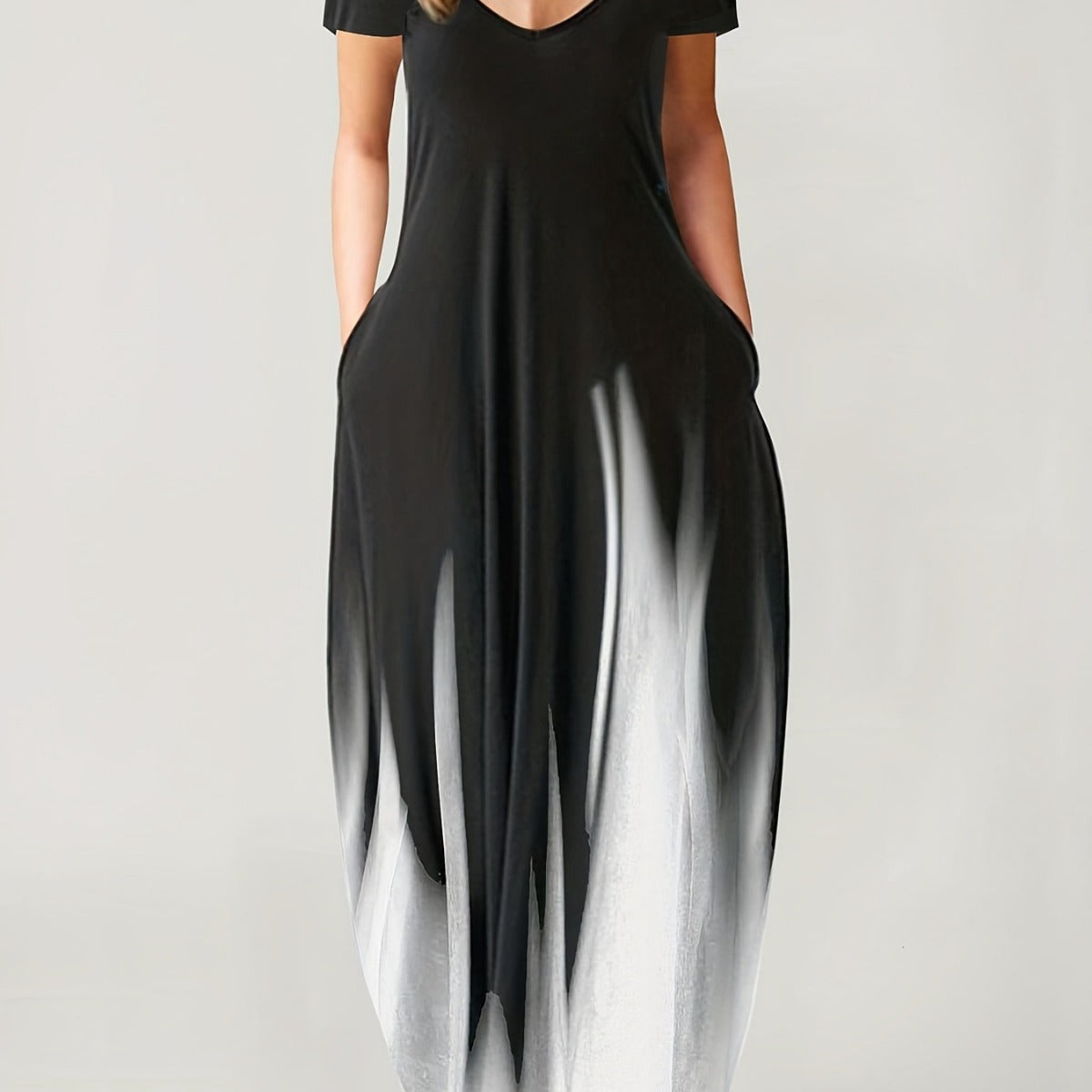 Women's Summer Loose Printed Casual Sexy Long Dress