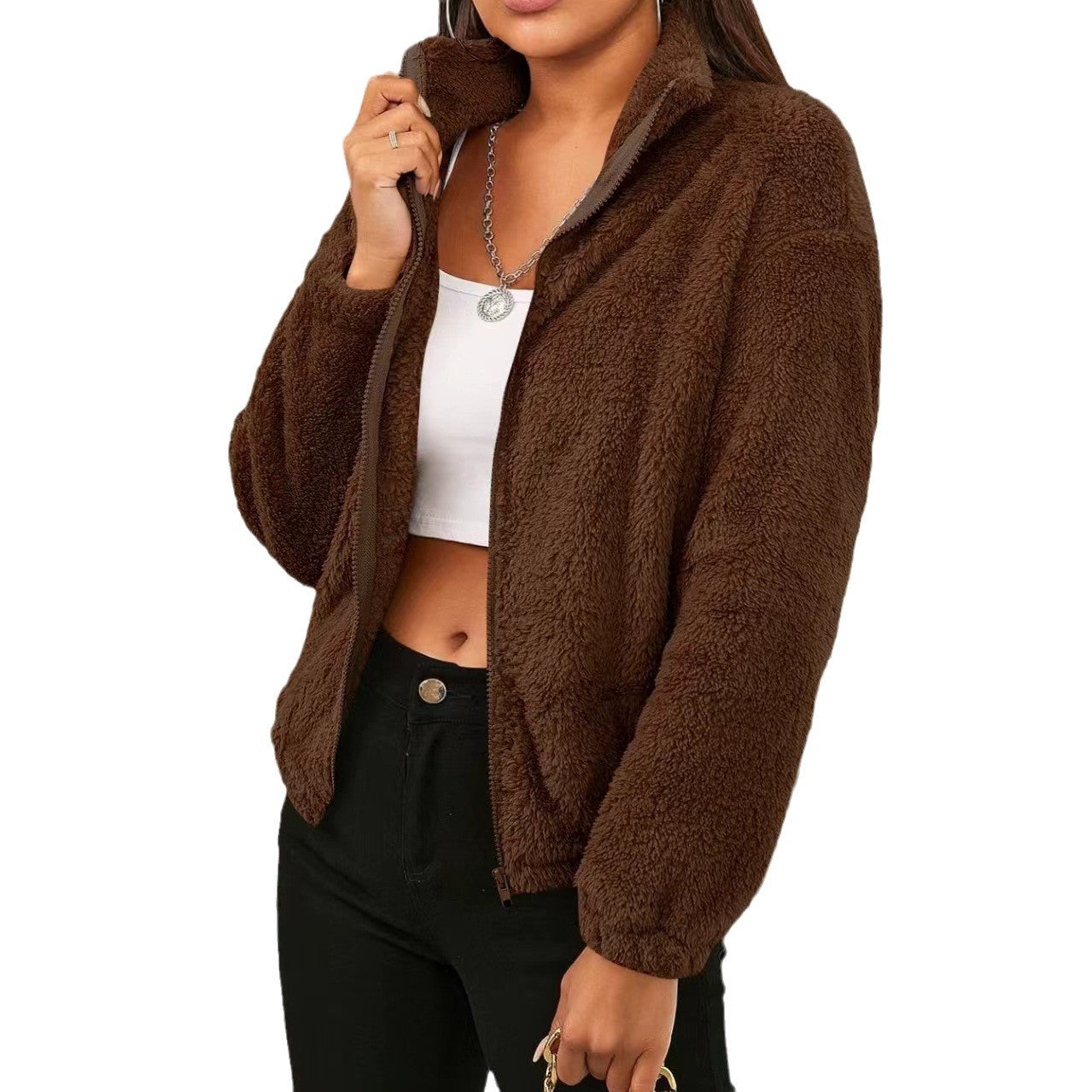 Women's Fashionable Winter Long Sleeve Plush Loose Women's Sweater, Sweater