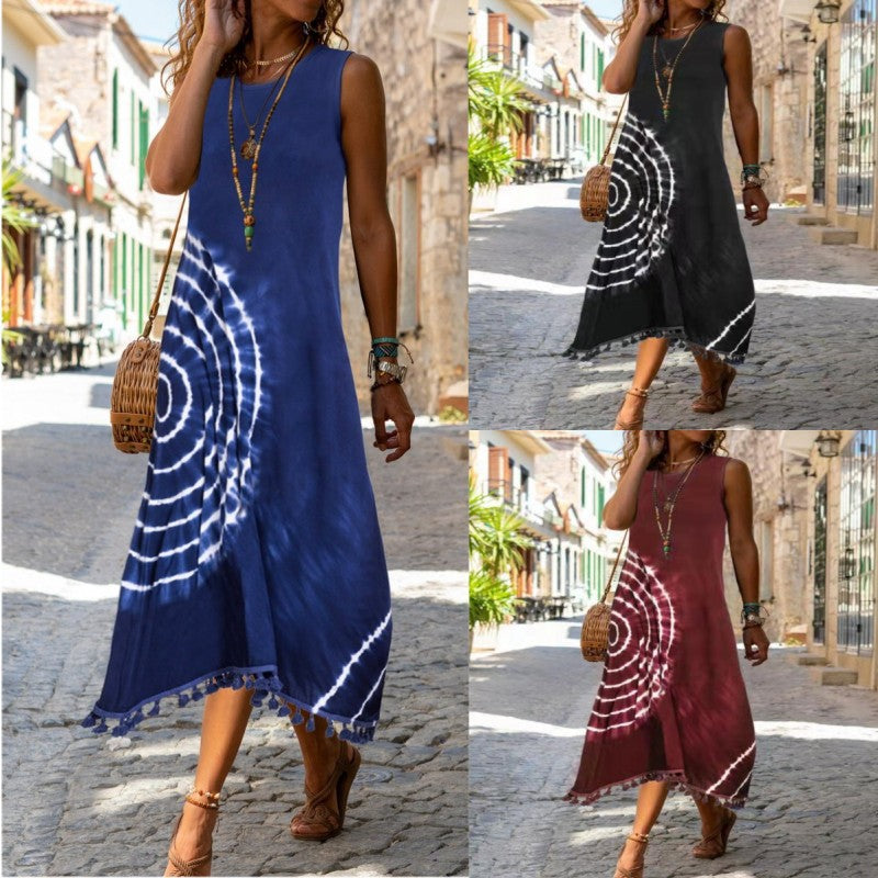Women's Summer Printed Slim Fit Long Sleeveless Vests