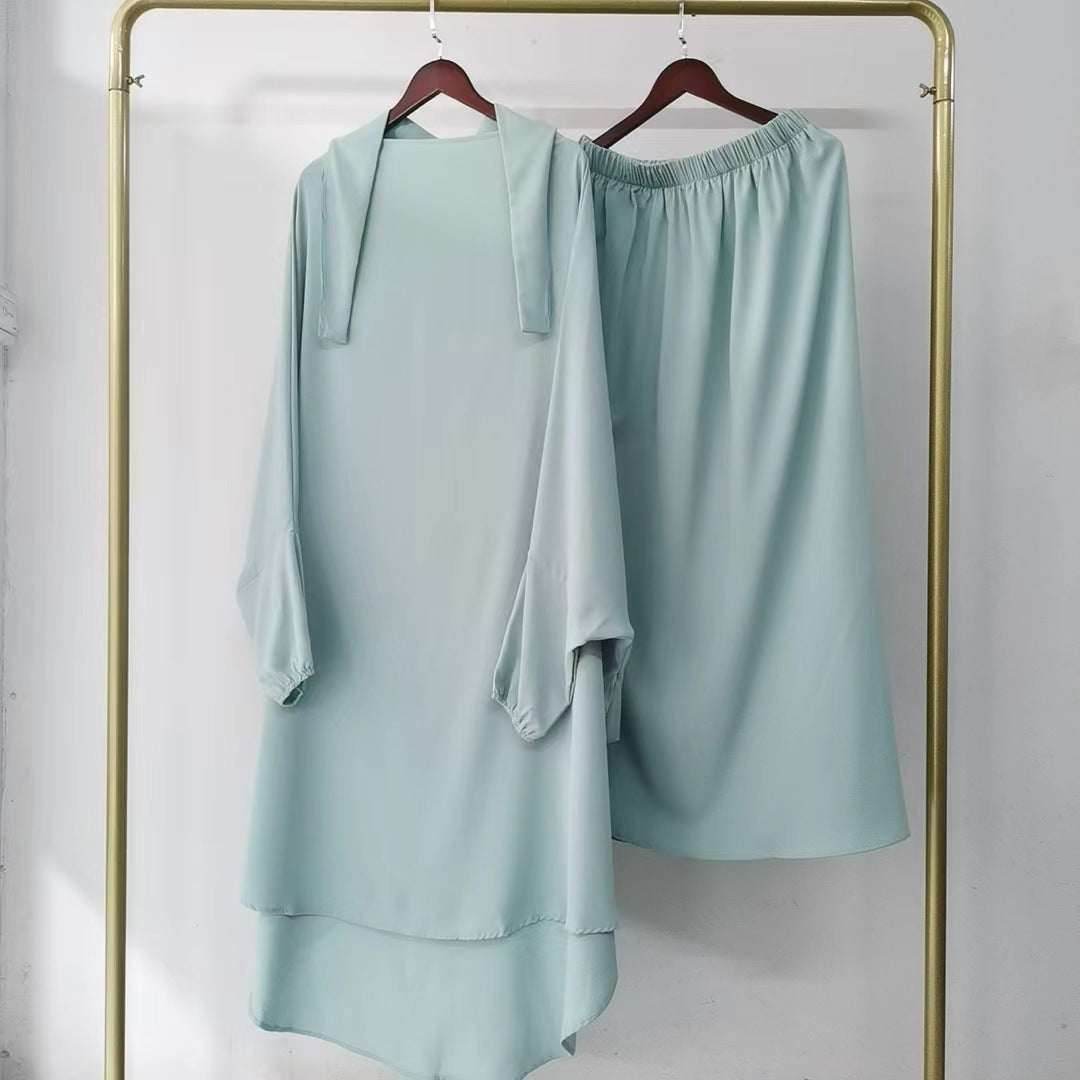 Robe Side Pocket Hooded Solid Color Dresses