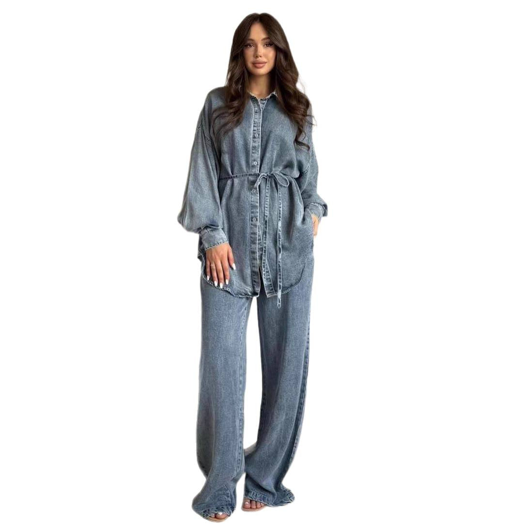 Women's Graceful Fashionable Shirt Button Strap Baggy Jackets