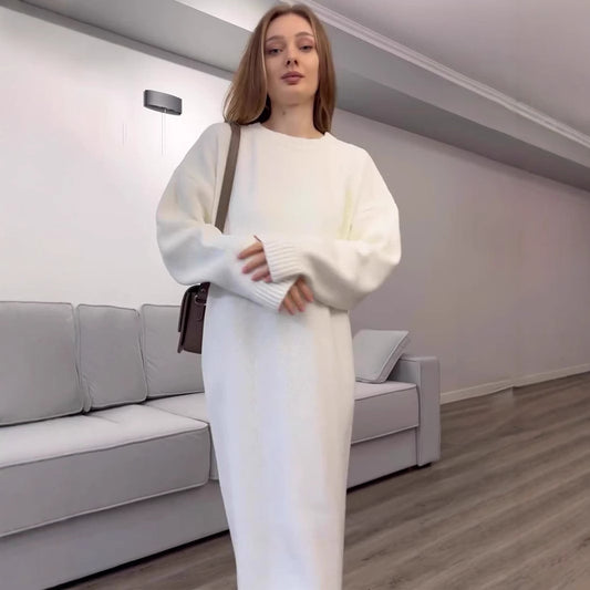 Knitted Pullover Korean Fashion Temperament Crew Sweaters