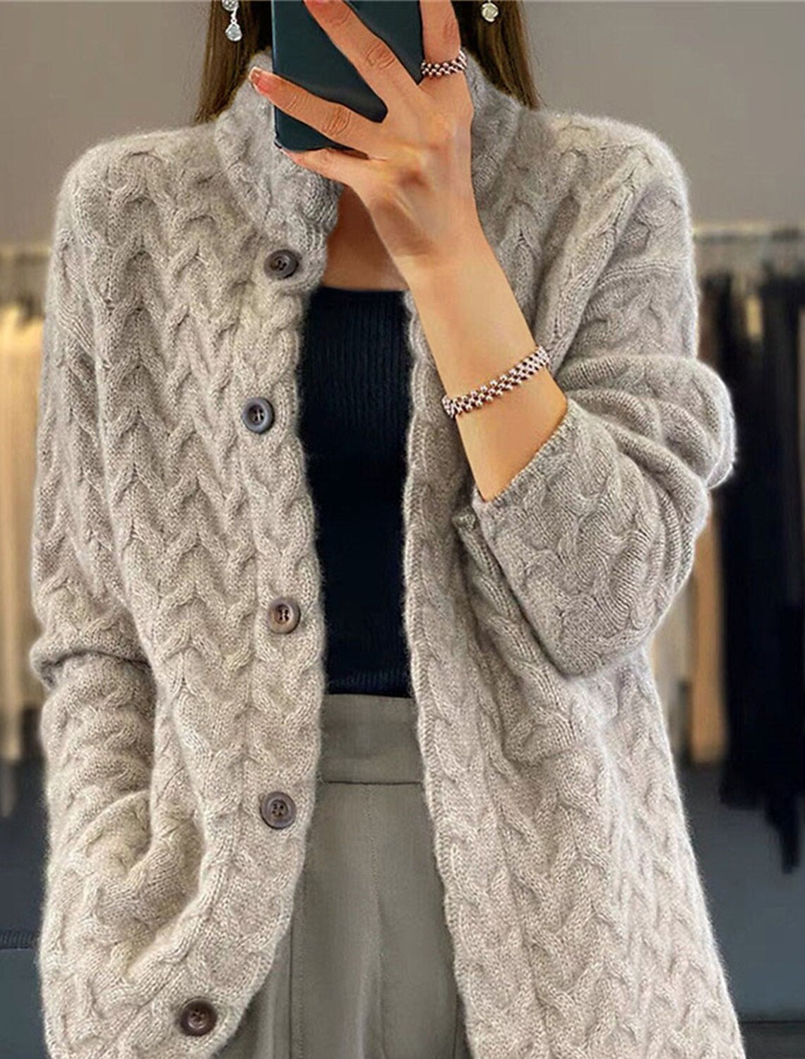 Women's Pure Bottoming Twist Knit Korean Style Sweaters