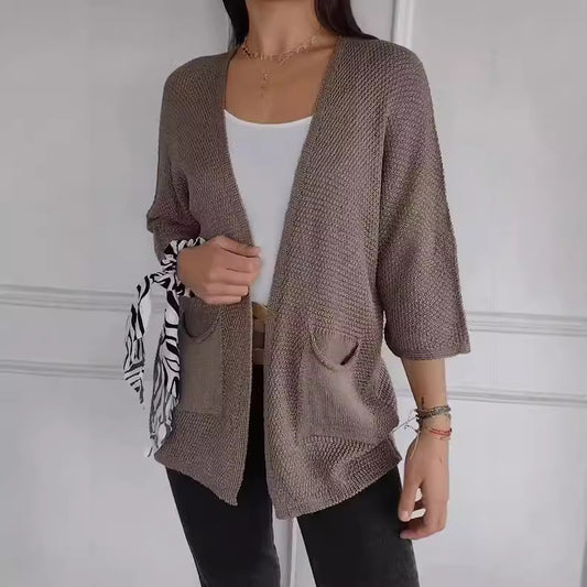 Women's Glamorous Waffle Sleeve Urban Casual Jackets