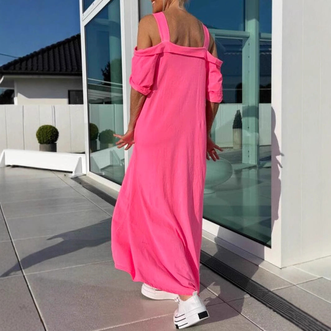 Comfortable Women's Summer Sling Loose Long Dress