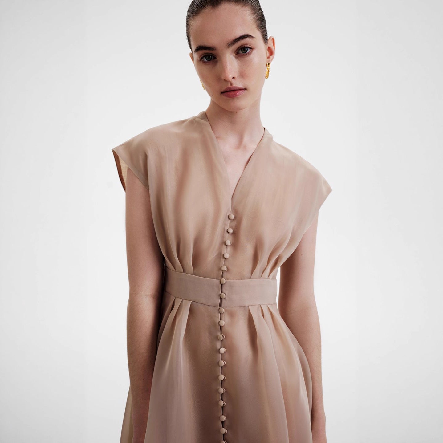 Beautiful Summer Solid Color Sleeveless Slim Dress