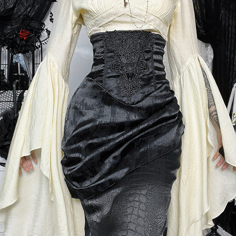 Dark Irregular High Waist Fishtail Gothic Skirts