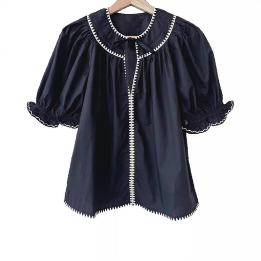 Early Autumn Water Soluble Shell Contrast Color Tops