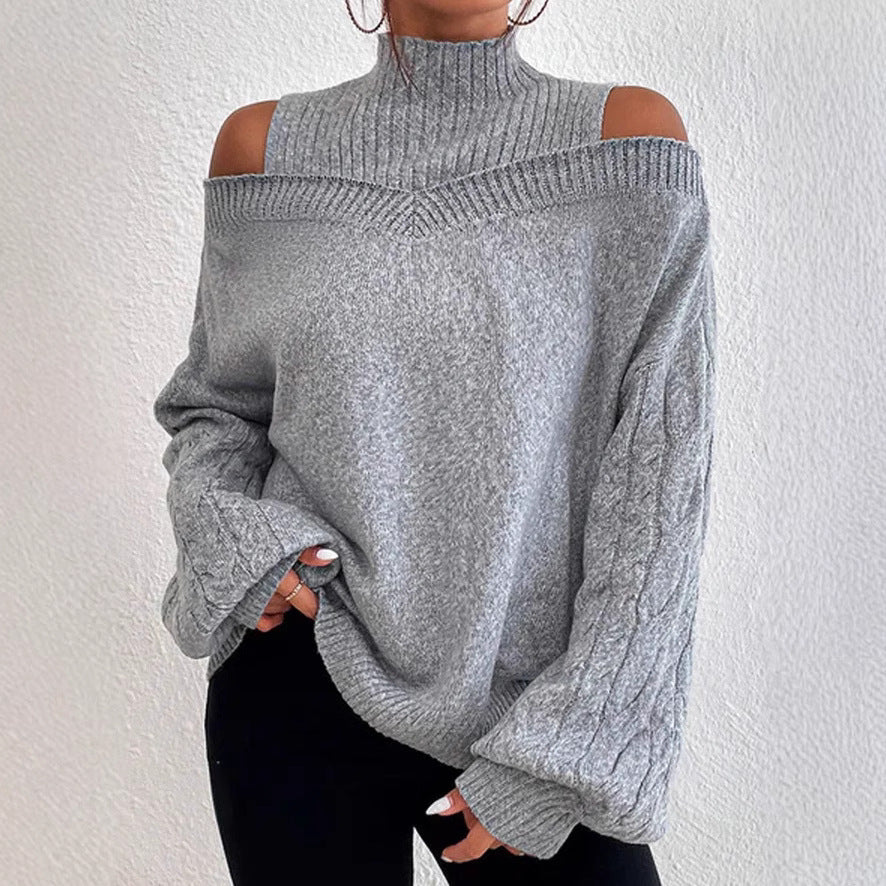 Women's Slouchy Casual Turtleneck Loose Large Knitwear