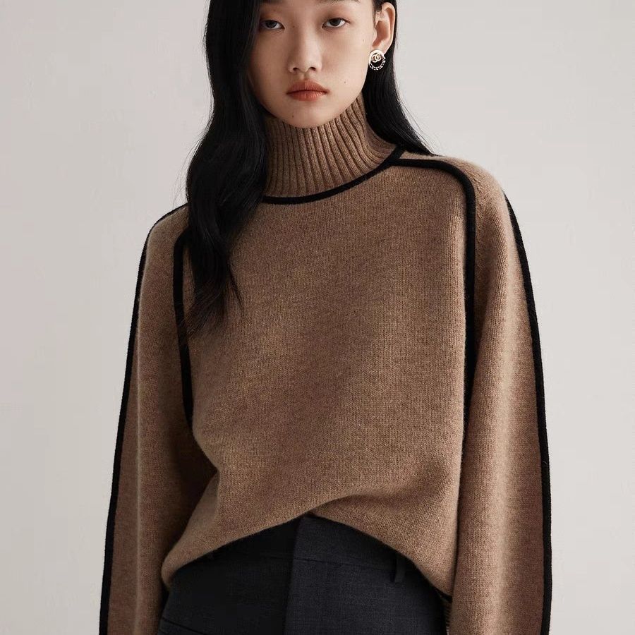 Women's European Autumn Thin Slimming Casual Loose Pullover Knitting Sweaters