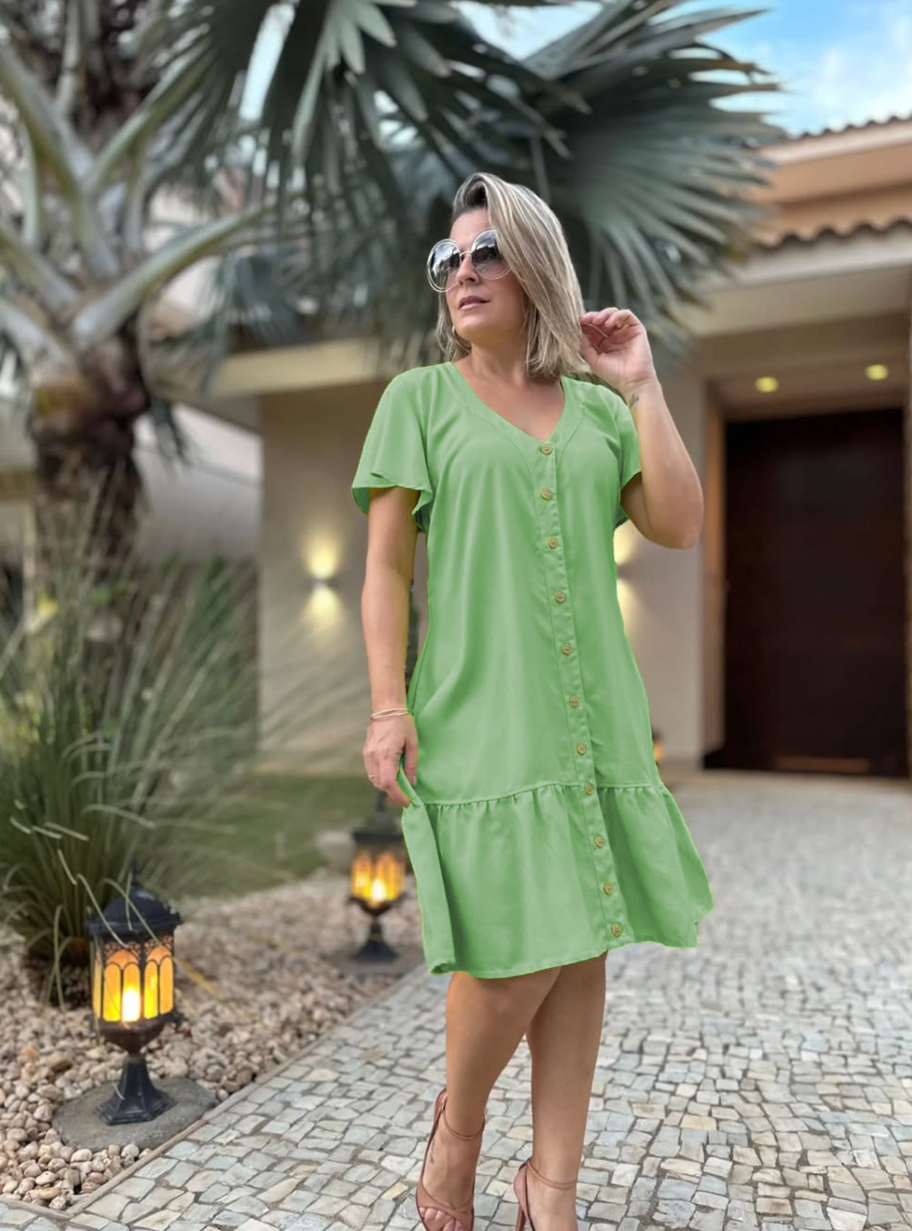 Women's Summer Solid Color Casual Holiday Dress