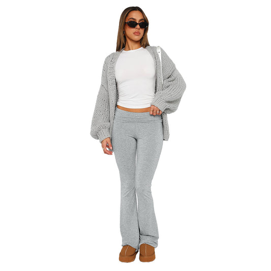 Women's Comfortable Slim Slimming Back Waist Low Pants