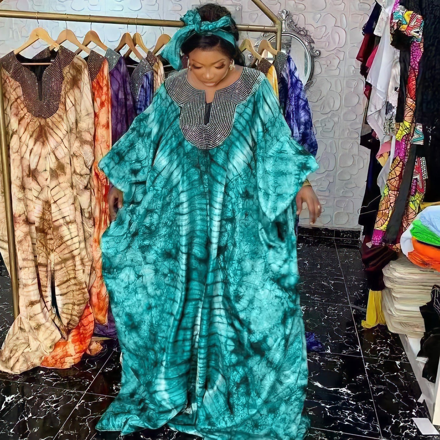 Printed Loose Robe African Ethnic Style Dresses
