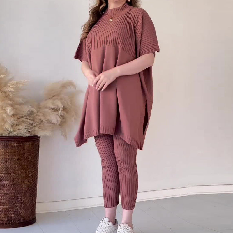 Autumn Round Neck Loose Casual Two-piece Suits