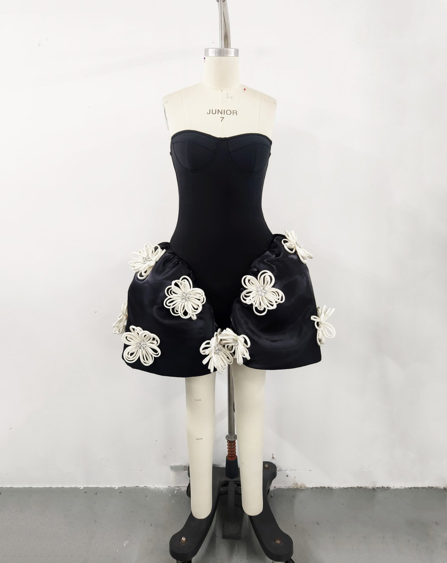 Women's Style Tube Tutu Black Flower Bandage Dresses