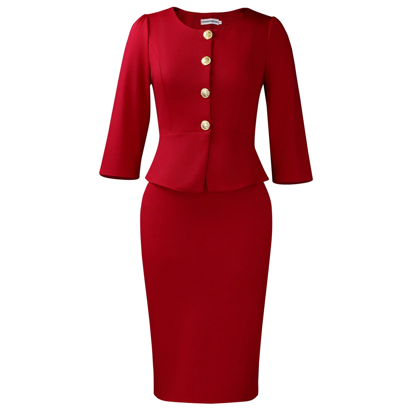 Women's Fashionable Elegant Round Neck Ruffled African Suits