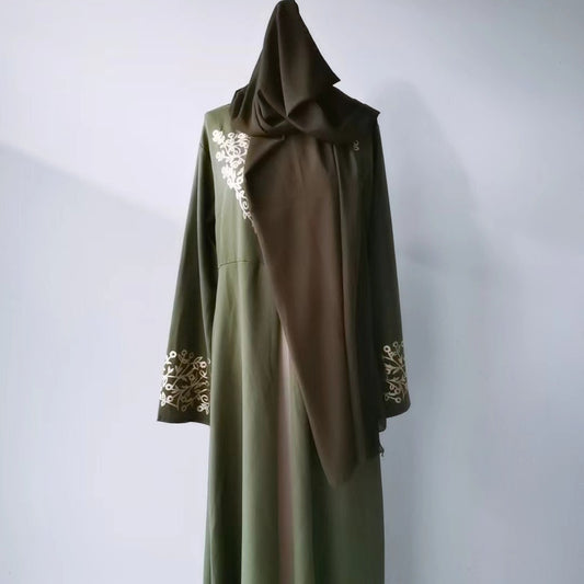 Contrast Color Slim Fit Temperament Bronzing Dresses