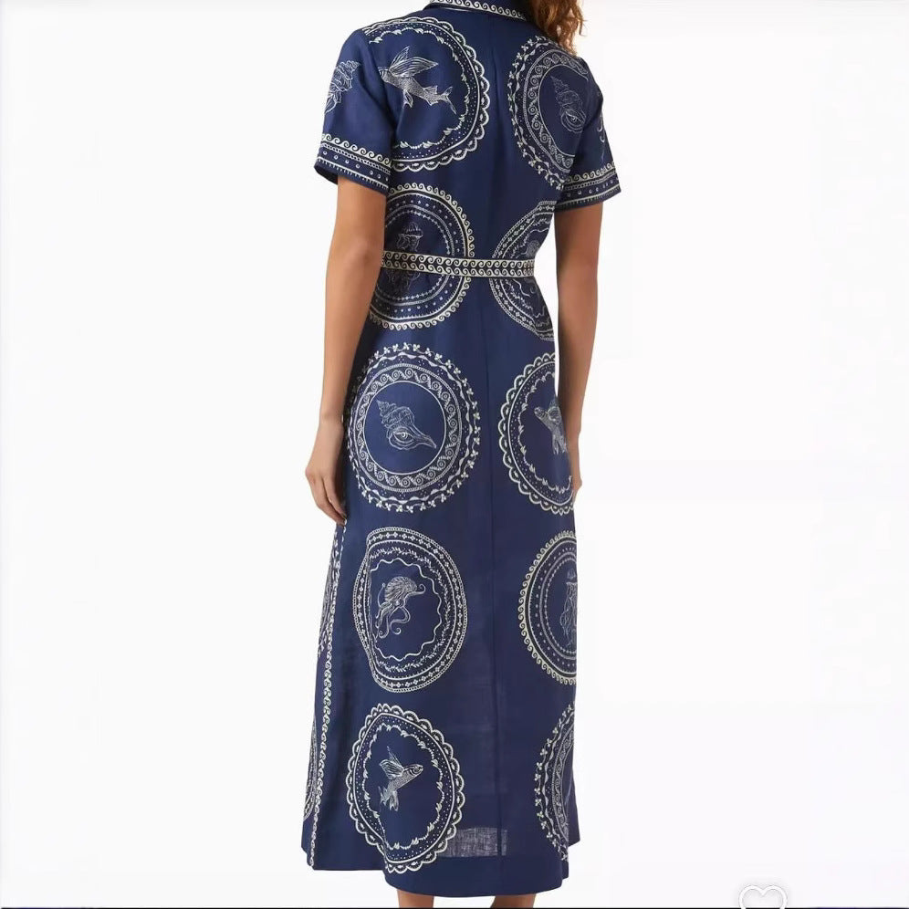Innovative Versatile Casual Fashion Linen Waist Dress