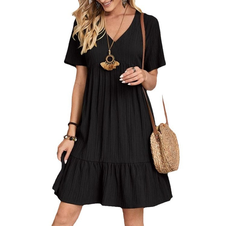 Women's Summer Dress Loose Casual Sleeve Waist Dresses