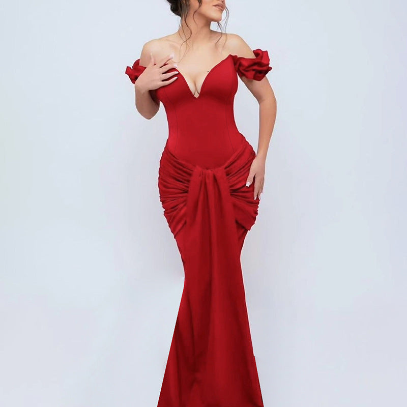 Women's Autumn Dress Elegant Sexy Bottoming For Dresses