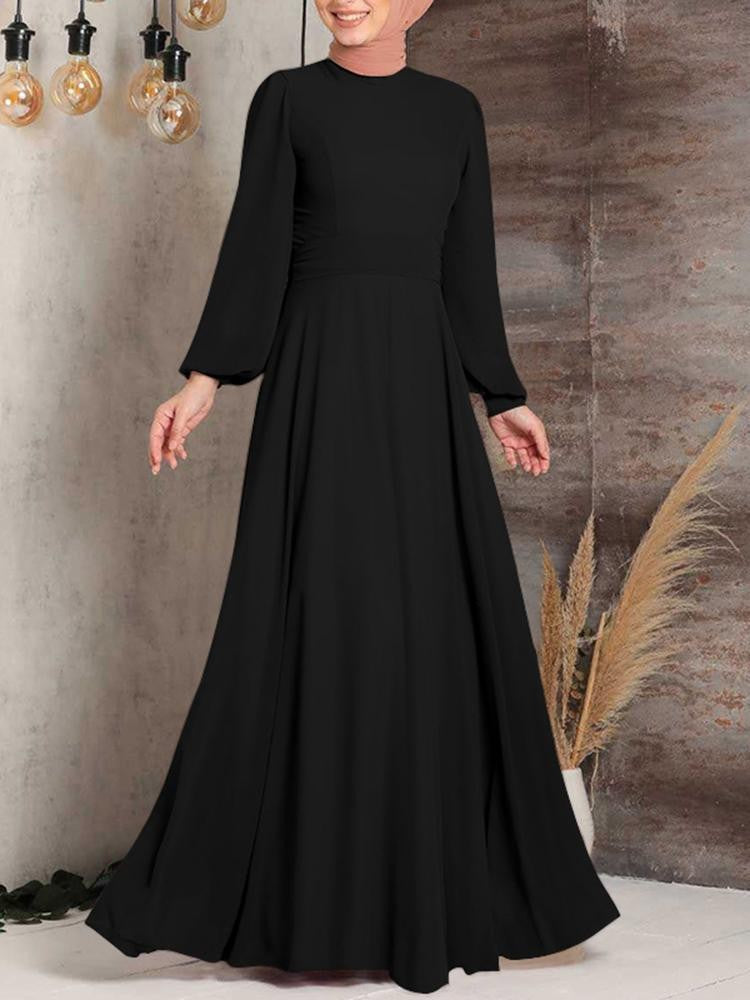 Women's Commuter Street Fashion High Waist Design Swing Lantern Jumpsuits