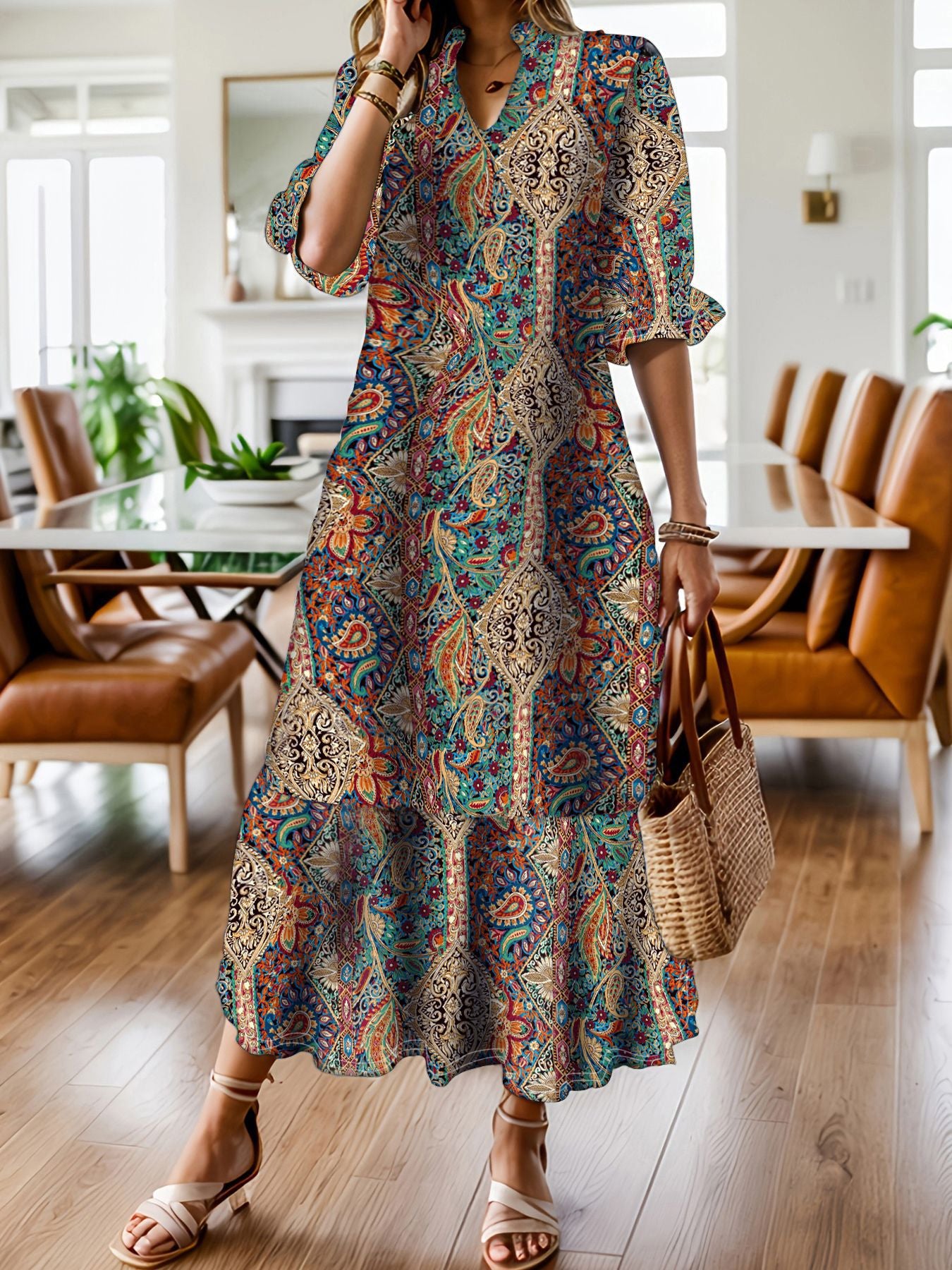 Attractive Casual Comfortable Women's Printed Fashion Dress