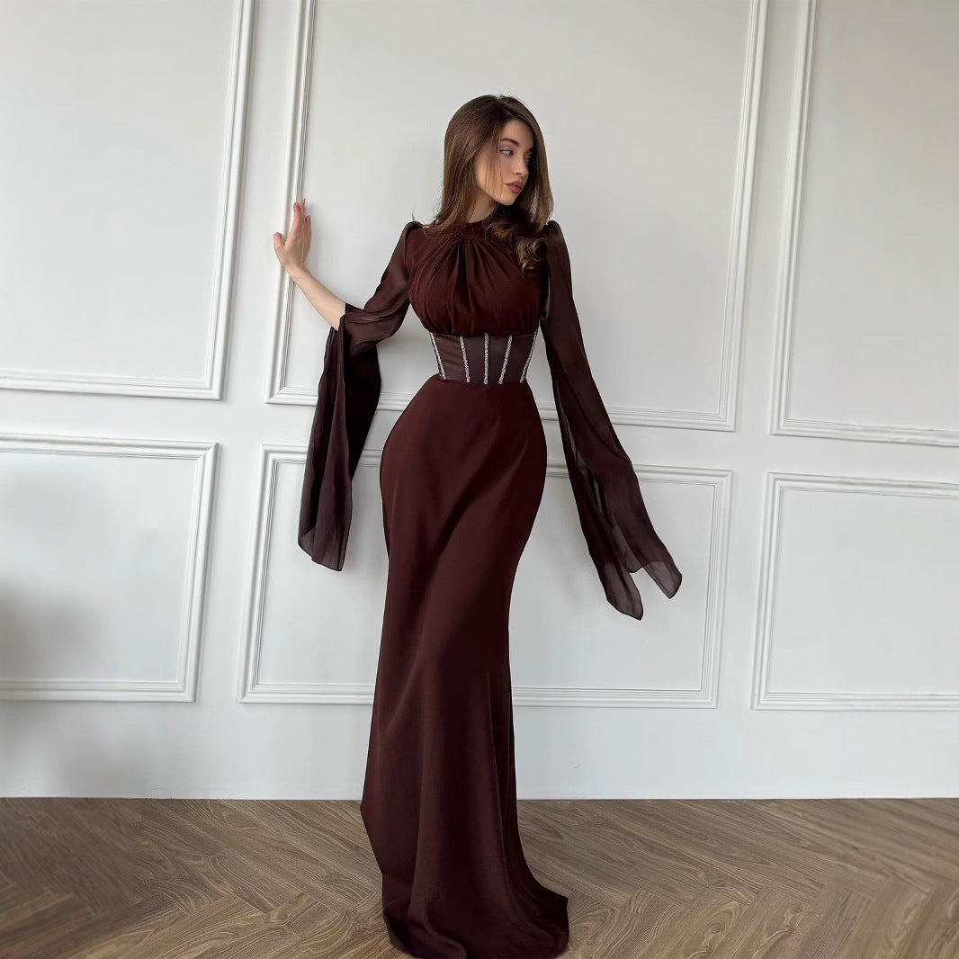 Women's Spring Fashion Elegant Graceful Long Sleeve Dresses
