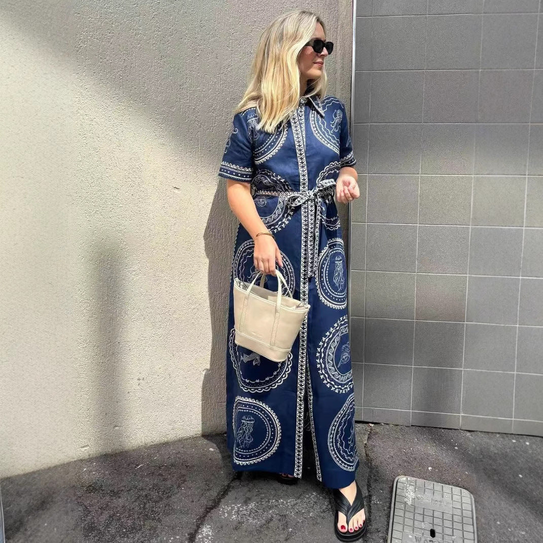 Innovative Versatile Casual Fashion Linen Waist Dress