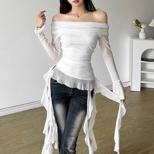 Women's Autumn Solid Color Street Fashion Long Blouses
