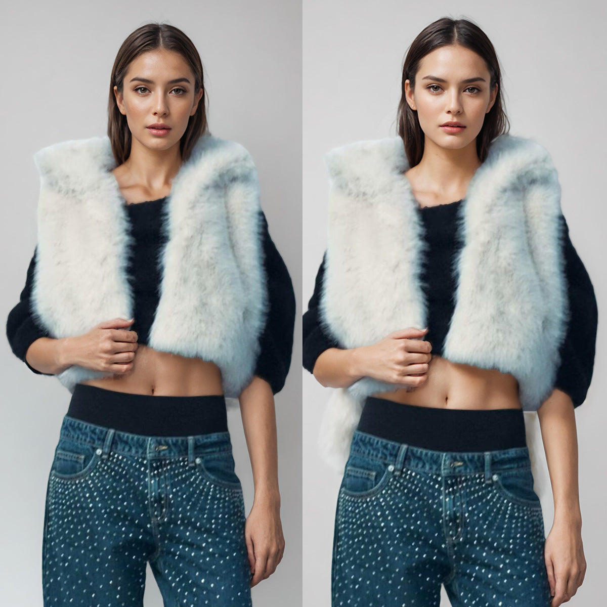 Women's Autumn Casual Street Fashion Artificial Fur Vests