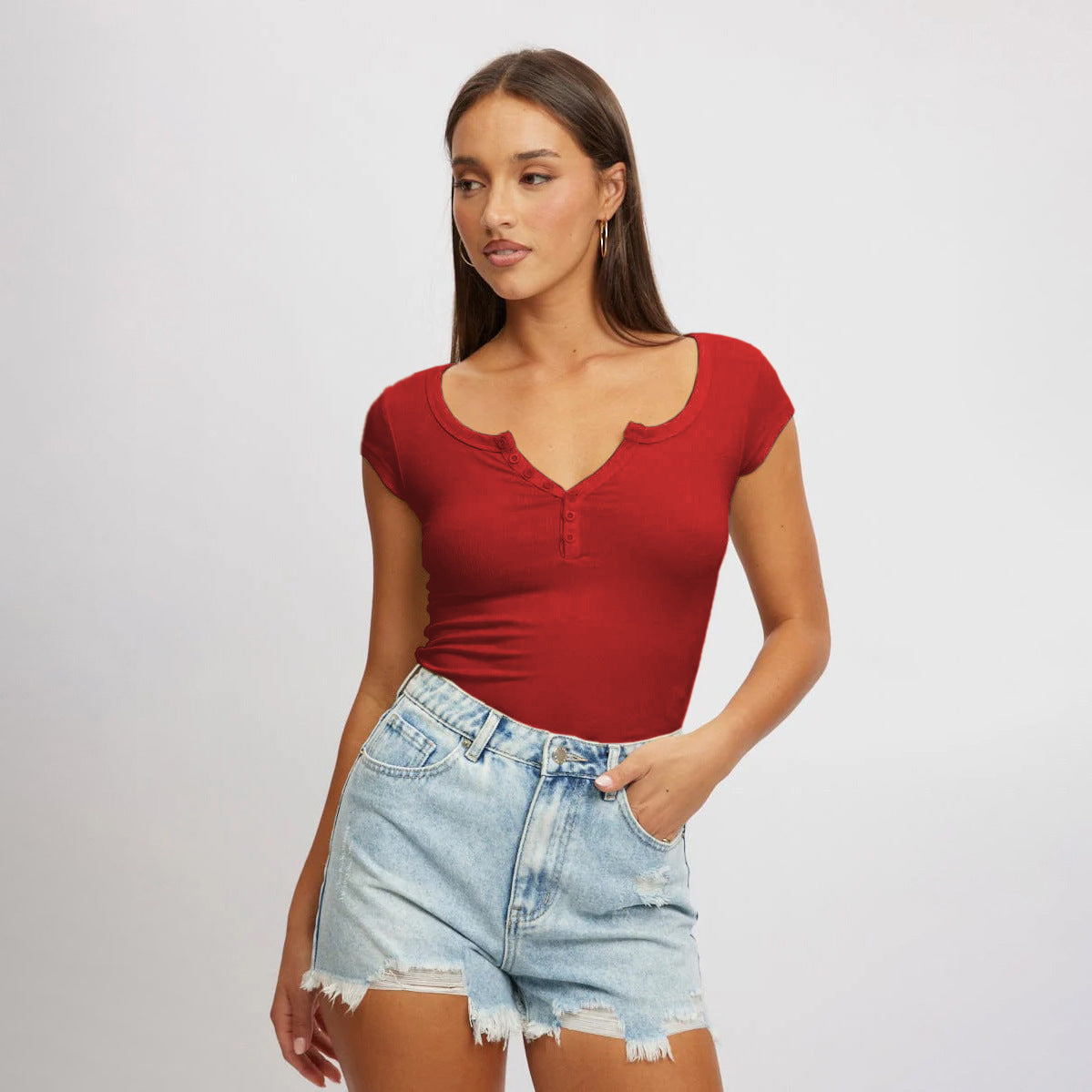 Solid Color Sleeveless Slim Fit Fashion Shorts