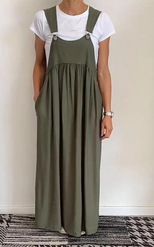 Unique Women's Summer Cotton Linen Long Dress