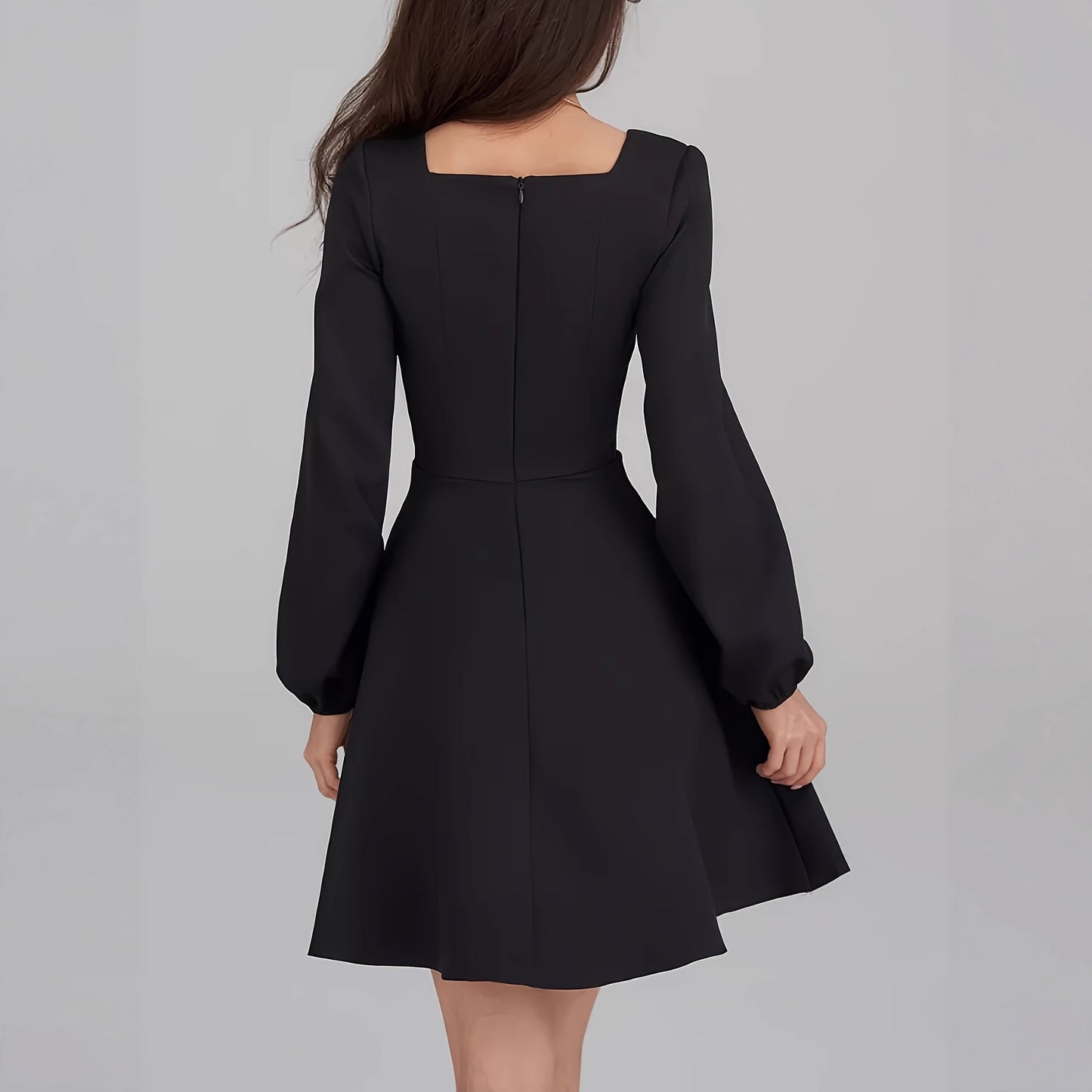 Women's Slimming A- Line Black Temperament Long Skirts