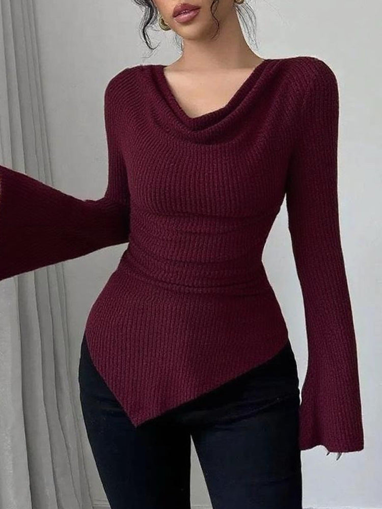 Women's Ribbing Bottoming Slim Knit Long-sleeved Commuter Women's Sweater