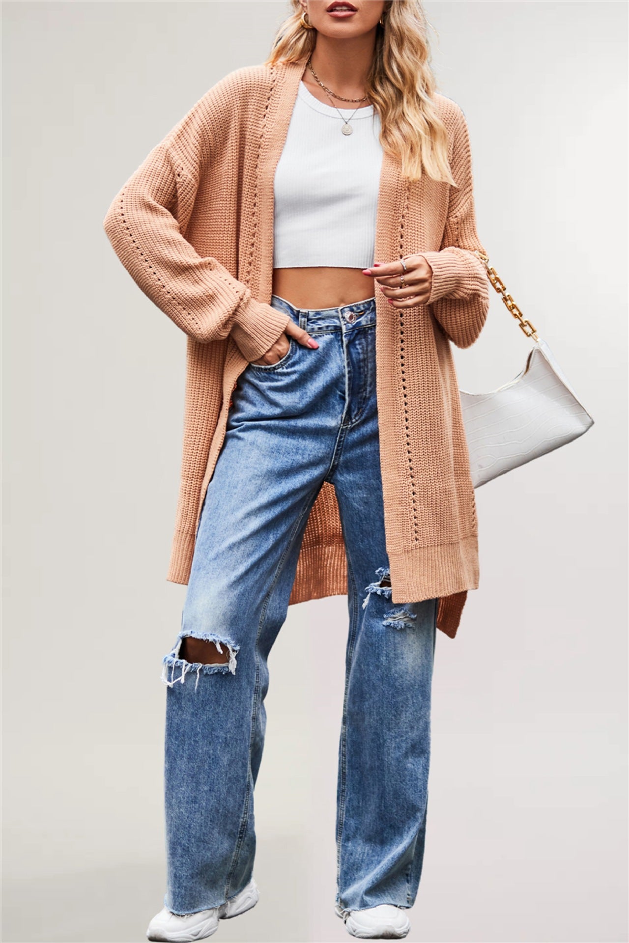 Women's Winter Autumn Solid Color Loose Knitted Sweaters