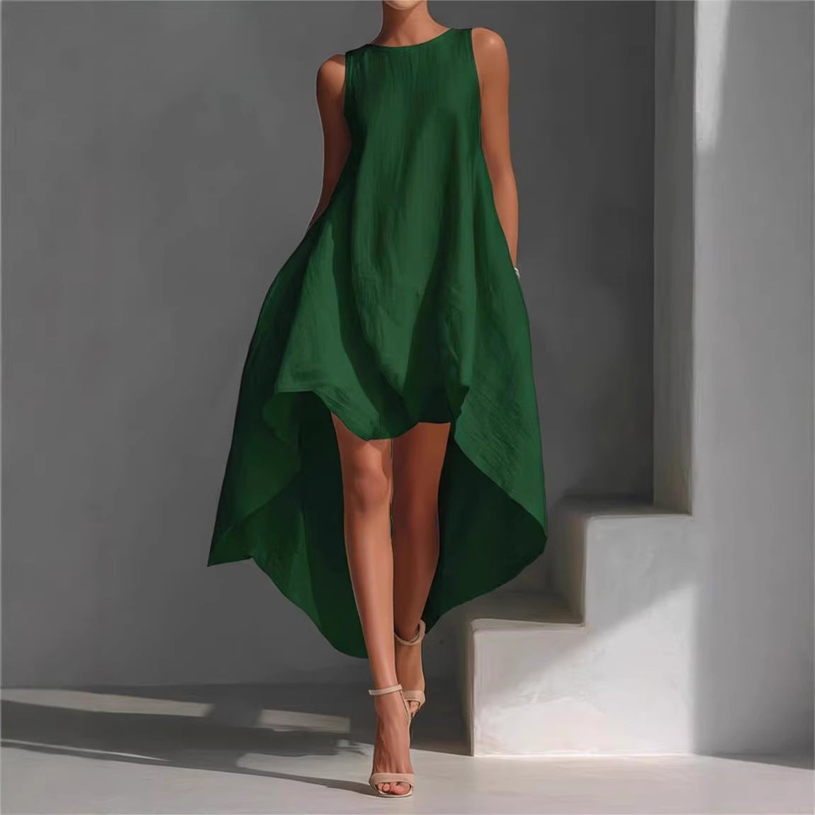 Women's Front Long Back Irregular Loose Casual Shorts