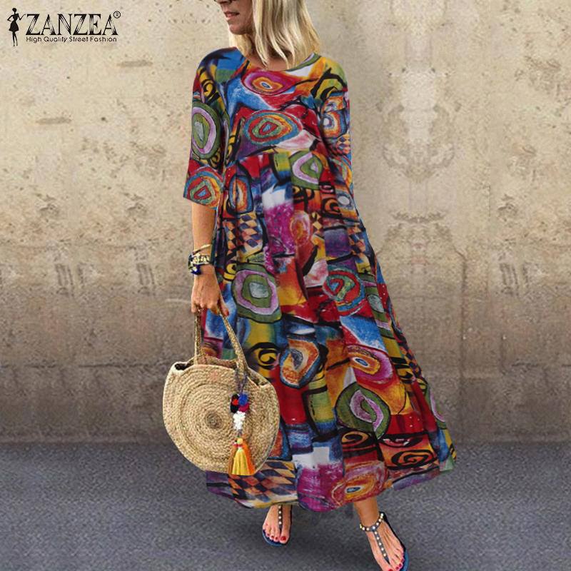 Plaid Summer Leisure Artistic Temperament Sleeve Dresses
