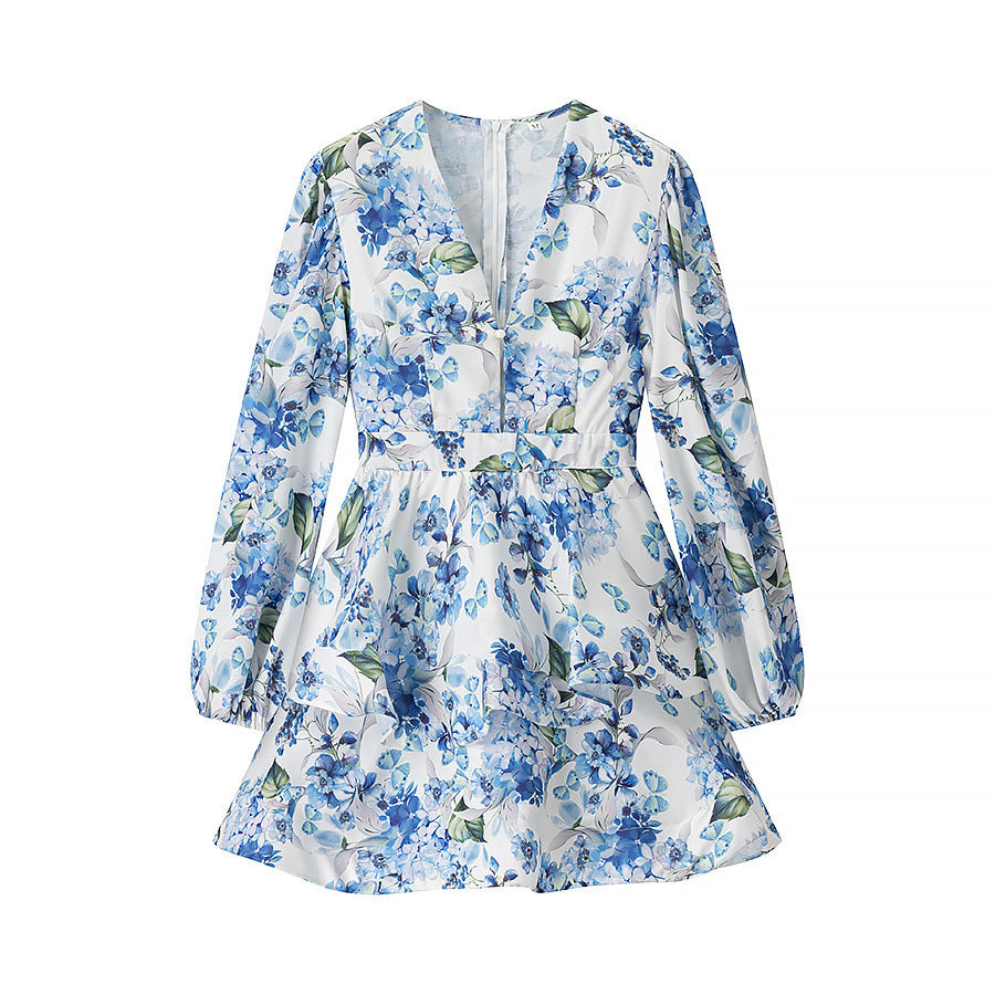 Women's Summer Halter Backless Flower Dress Dresses