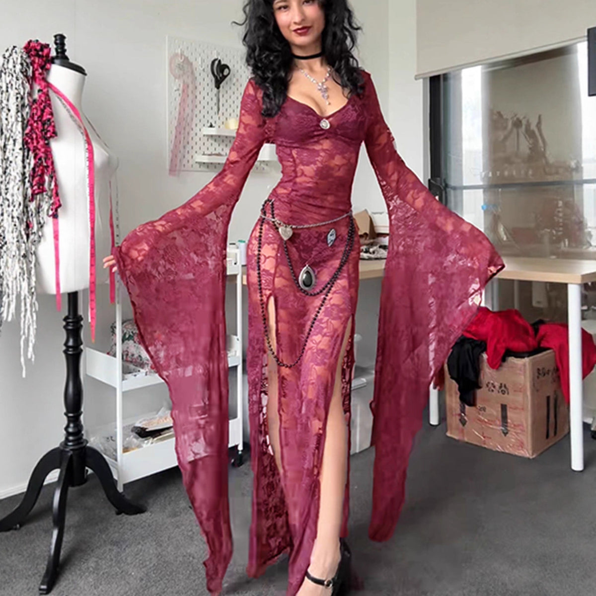 Women's Solid Color High Waist Fashion Long Clothing