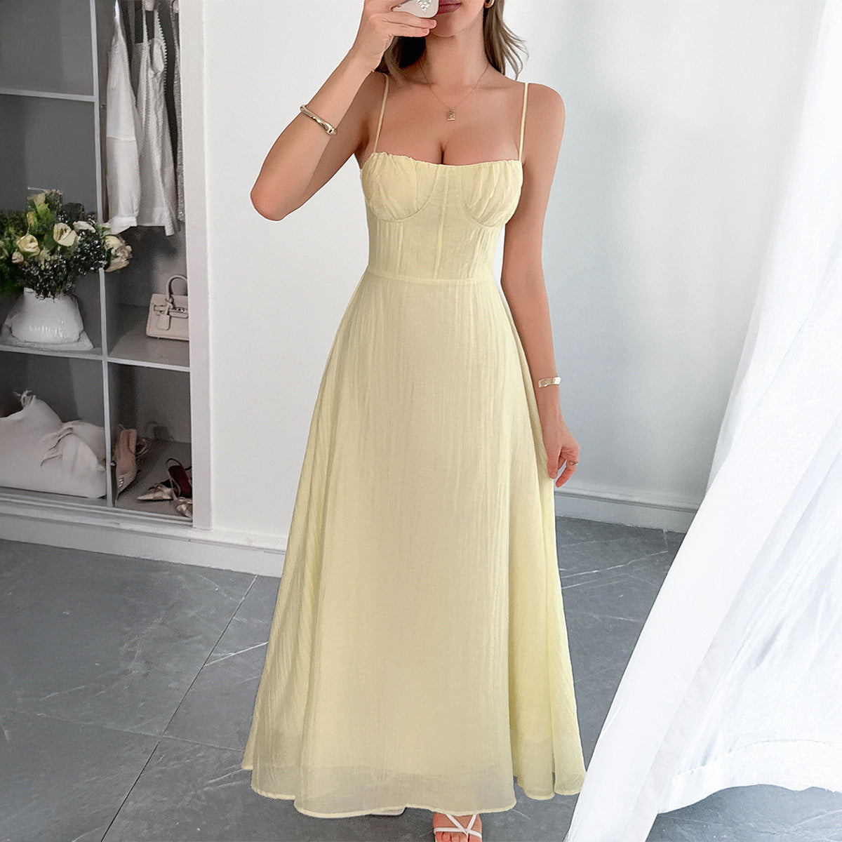 Women's Leisure Vacation Small Sling Slim Fit Clothing