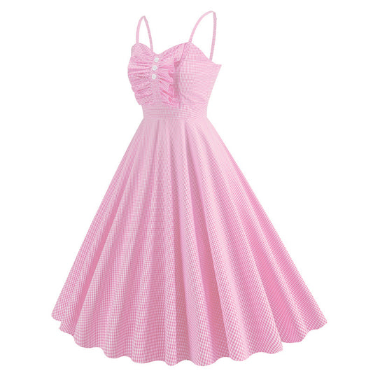 Princess Style Ruffled Vacation Spaghetti Straps Dresses