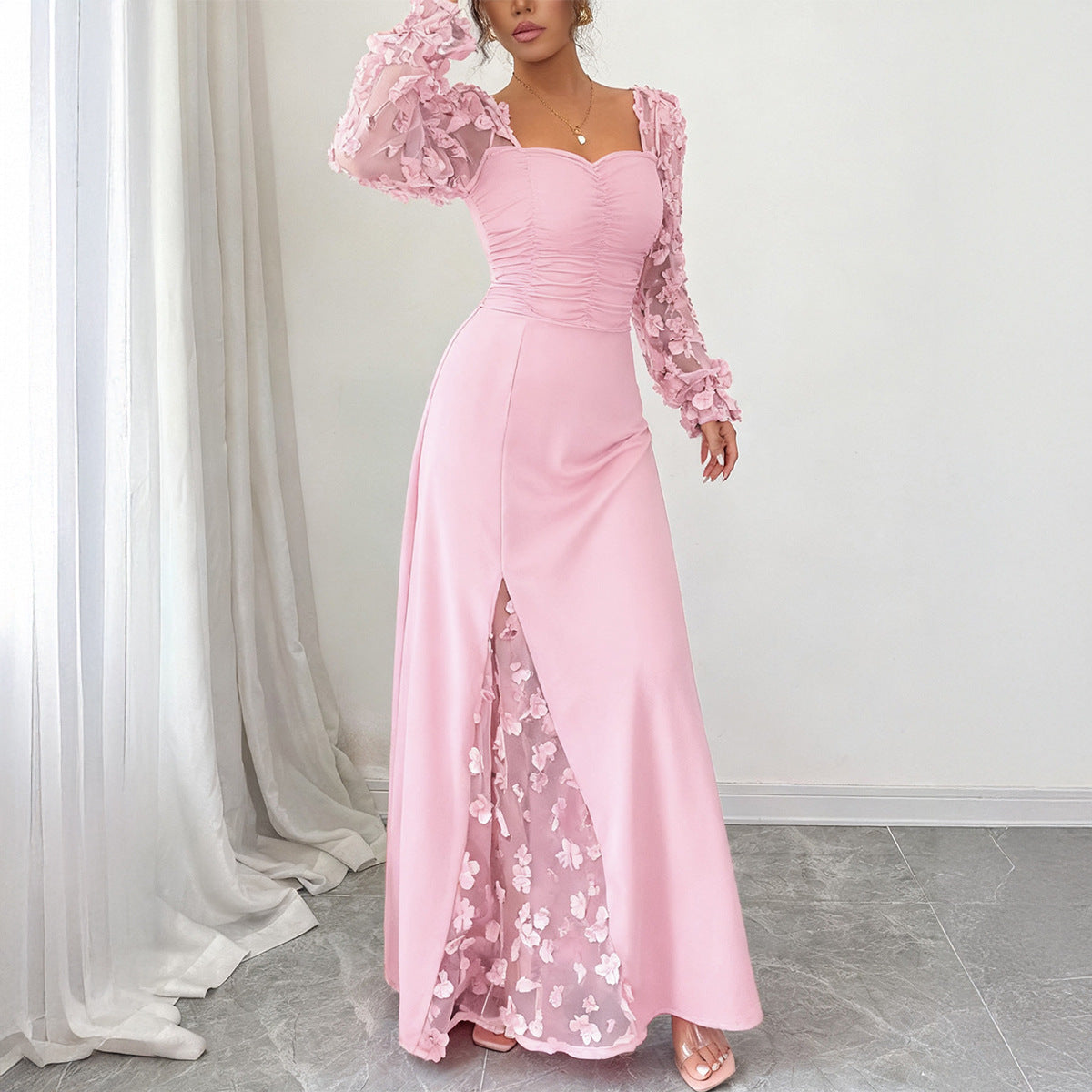 Innovative Slouchy Women's Elegant Graceful Long-sleeved Dress